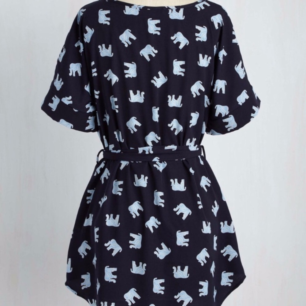 ModCloth Poema Elephant Print Blouse